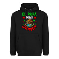 Black El Papa Mas Chingon Mexican Heavyweight Hoodie - LillyAllenDesigns