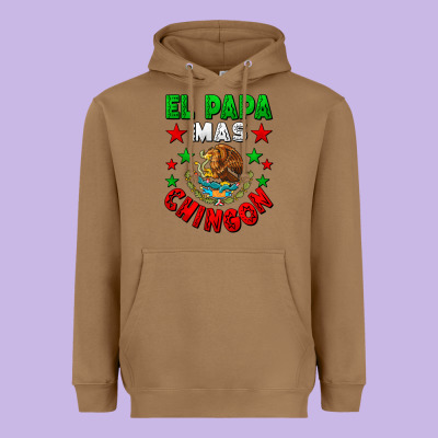 El Papa Mas Chingon Mexican Heavyweight Hoodie Designed By Lillyallendesigns