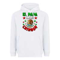 White El Papa Mas Chingon Mexican Heavyweight Hoodie - LillyAllenDesigns