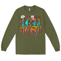 Army Green icu nurse Long Sleeve Tee - FaDigitalArtStudio