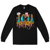 Black icu nurse Long Sleeve Tee - FaDigitalArtStudio