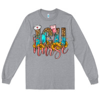Heather Grey icu nurse Long Sleeve Tee - FaDigitalArtStudio