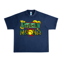 Navy softball nana with leopard Urban Heavy Tee - Zillion Design Studio