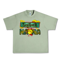 Oil Green softball nana with leopard Urban Heavy Tee - Zillion Design Studio