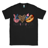 Black peace love let's get it Classic Tee - CowhideDigitalArt