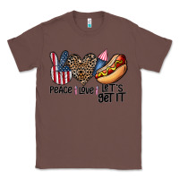 Chestnut peace love let's get it Classic Tee - CowhideDigitalArt