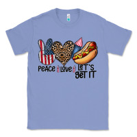 Colony Blue peace love let's get it Classic Tee - CowhideDigitalArt