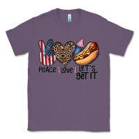 Lavender peace love let's get it Classic Tee - CowhideDigitalArt