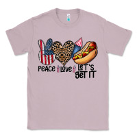 Lilac peace love let's get it Classic Tee - CowhideDigitalArt