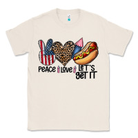 Natural peace love let's get it Classic Tee - CowhideDigitalArt