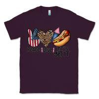 Plum peace love let's get it Classic Tee - CowhideDigitalArt