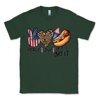 Sports Green peace love let's get it Classic Tee - CowhideDigitalArt