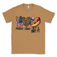 Toasted Coconut peace love let's get it Classic Tee - CowhideDigitalArt
