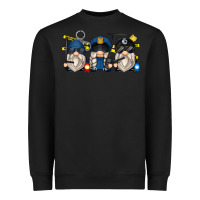 Black police gnomes Heavyweight Sweatshirt - Zillion Design Studio