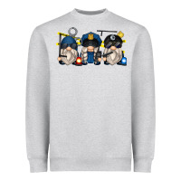 Heather Grey police gnomes Heavyweight Sweatshirt - Zillion Design Studio