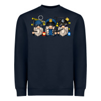 Navy police gnomes Heavyweight Sweatshirt - Zillion Design Studio
