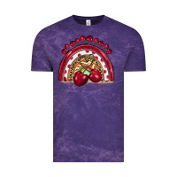 Cloud Purple cherry rainbow Vintage Tee - BarkalooDesign