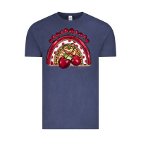 Vintage Denim cherry rainbow Vintage Tee - BarkalooDesign