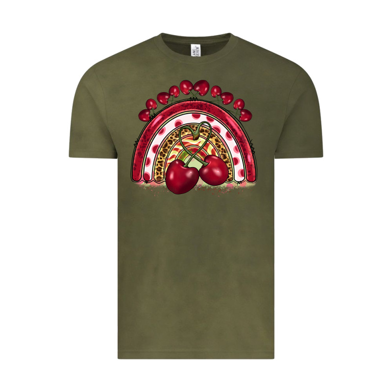 Cherry Rainbow Vintage Tee by BarkalooDesign | Teevron