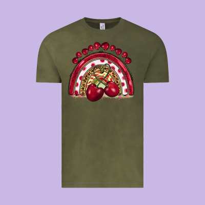 Cherry Rainbow Vintage Tee Designed By Barkaloodesign