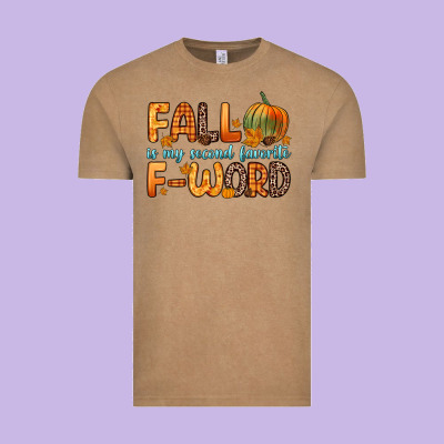 Fall Is My Second Favorite F Word Vintage Tee Designed By Zillion Design Studio