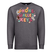 Charcoal Heather phone wallet keys Premium Sweatshirt - MaliasSmallBusiness
