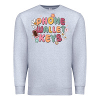 Heather Grey phone wallet keys Premium Sweatshirt - MaliasSmallBusiness