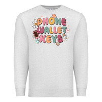 Oatmeal Heather phone wallet keys Premium Sweatshirt - MaliasSmallBusiness