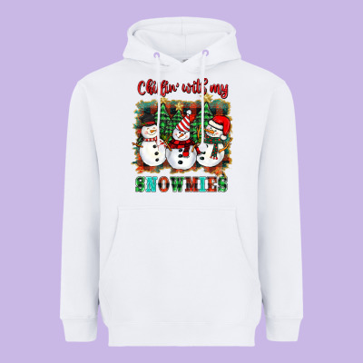 Chillin With My Snowies Heavyweight Hoodie Designed By Barkaloodesign