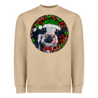 Baby Cow Christmas Heavyweight Sweatshirt | Teevron