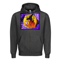 Charcoal Heather witch with crystal ball tumbler Zipper Hoodie - BundleAndBundleShop