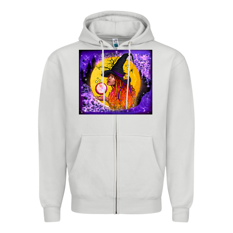 Witch With Crystal Ball Tumbler Zipper Hoodie by BundleAndBundleShop | Teevron