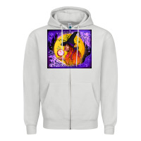 Dove Grey witch with crystal ball tumbler Zipper Hoodie - BundleAndBundleShop