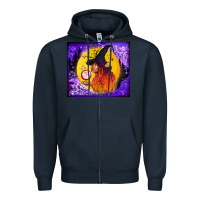 Navy witch with crystal ball tumbler Zipper Hoodie - BundleAndBundleShop