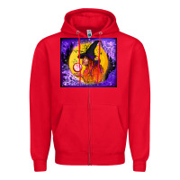 Red witch with crystal ball tumbler Zipper Hoodie - BundleAndBundleShop