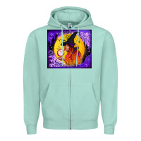 Seafoam witch with crystal ball tumbler Zipper Hoodie - BundleAndBundleShop