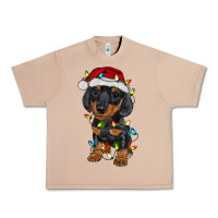 Burro dachshund puppy christmas lights Urban Heavy Tee - RanaPortraitStore