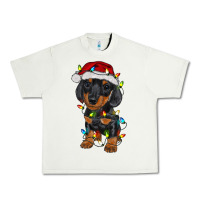 Pistachio dachshund puppy christmas lights Urban Heavy Tee - RanaPortraitStore