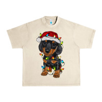 Sandshell dachshund puppy christmas lights Urban Heavy Tee - RanaPortraitStore