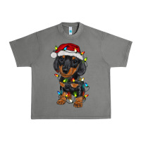 Tornado dachshund puppy christmas lights Urban Heavy Tee - RanaPortraitStore