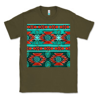 Army Green native american aztec seamless pattern 4 Classic Tee - BundleAndBundleShop