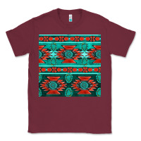 Burgundy native american aztec seamless pattern 4 Classic Tee - BundleAndBundleShop