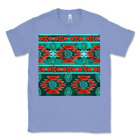 Colony Blue native american aztec seamless pattern 4 Classic Tee - BundleAndBundleShop