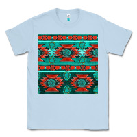 Dusty Blue native american aztec seamless pattern 4 Classic Tee - BundleAndBundleShop