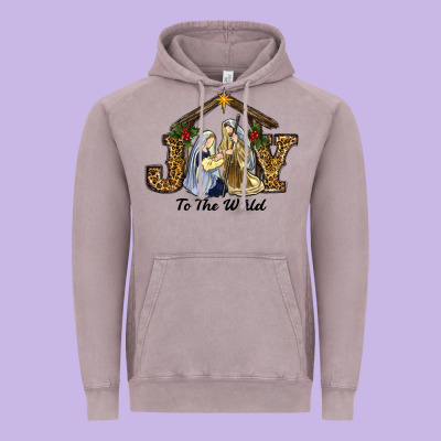 Vintage Hoodie Joy To The World Baby Jesus Christmas