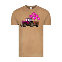 Vintage Camel valentine's day pink tractor with pin heart balloons Vintage Tee - RanaPortraitStore