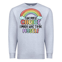 Heather Grey gay pride Premium Sweatshirt - MaliasSmallBusiness