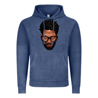 Vintage Denim bearded black man portrait Vintage Hoodie - texasbilliewilder