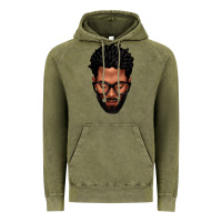 Vintage Olive bearded black man portrait Vintage Hoodie - texasbilliewilder