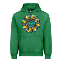 Emerald sunflower gemstone leopard Urban Hoodie - Artiststas